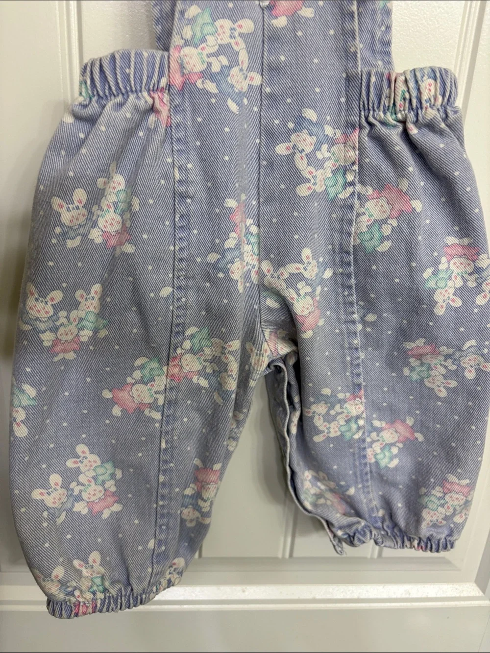 Vintage OshKosh‎ B'gosh Lavender Bunny Overalls